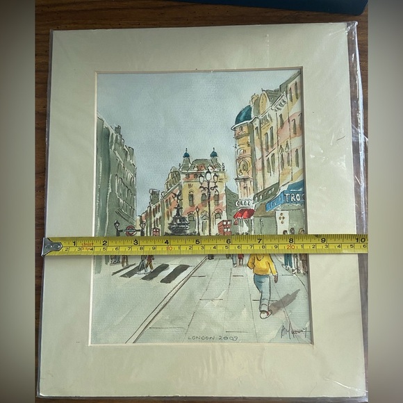 Original Watercolor Painting Piccadilly Coventry Street London 2009 Anne Murray - Picture 8 of 9